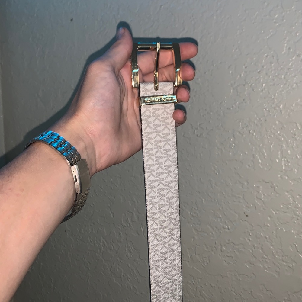 Cream Michael Kors Belt